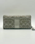 Coach Vintage Gray Canvas Signature Buckle Wallet