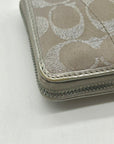 Coach Vintage Gray Canvas Signature Buckle Wallet