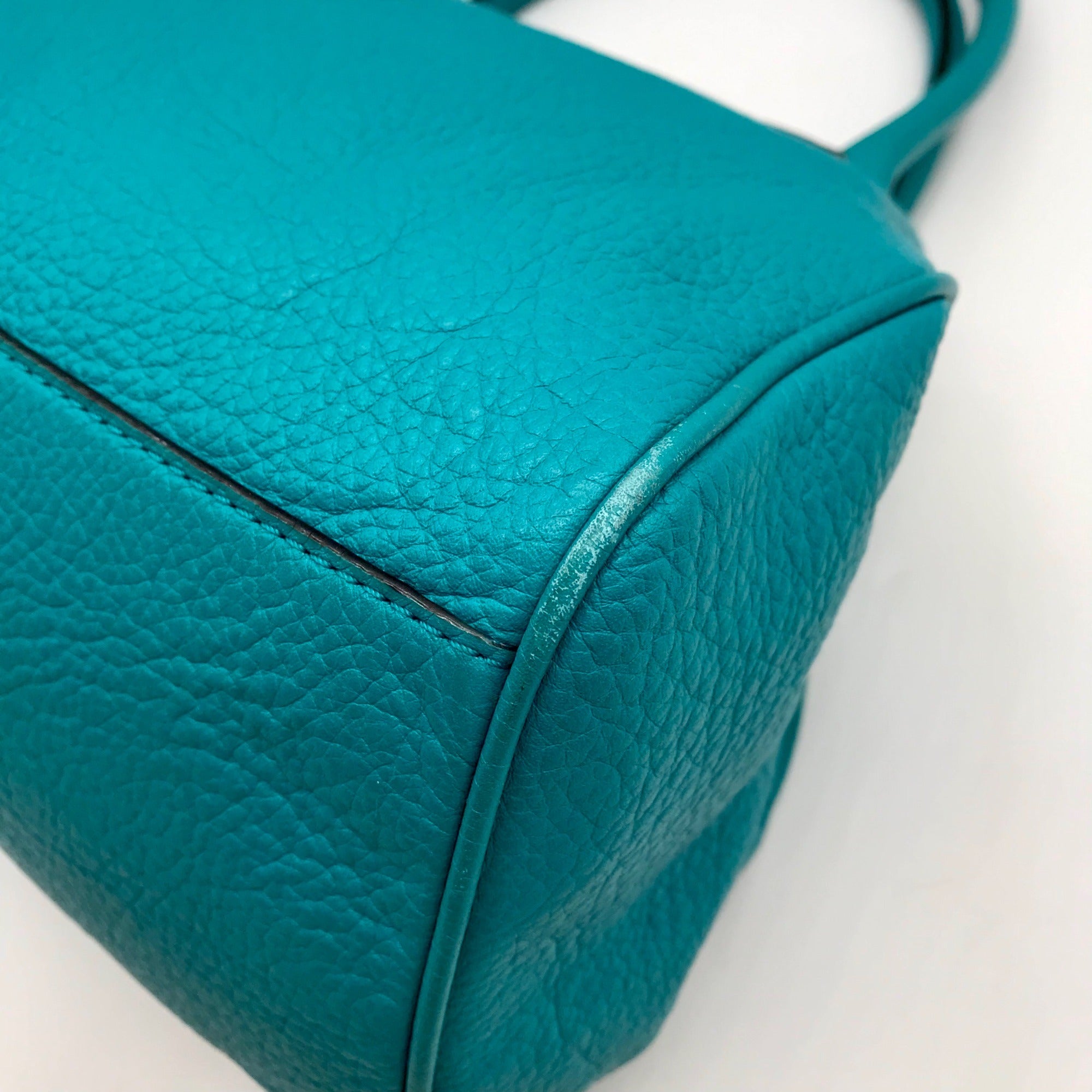 Kate Spade Teal Pebbled Leather Bexley Stevie Satchel Bag