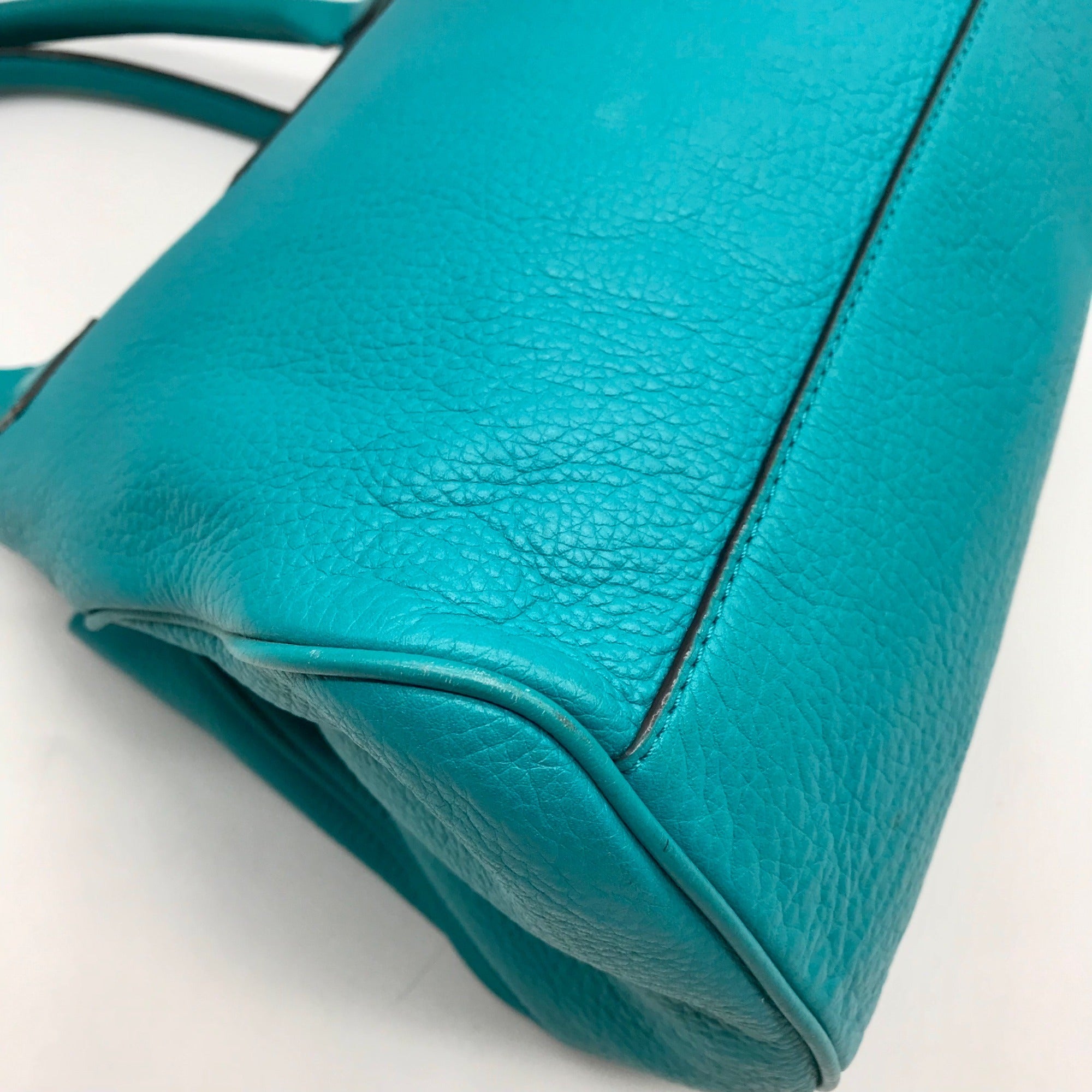 Kate Spade Teal Pebbled Leather Bexley Stevie Satchel Bag