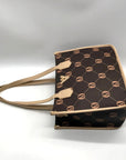 Valentino Orlandi Brown Signature Faux Leather Convertible Tote