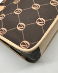 Valentino Orlandi Brown Signature Faux Leather Convertible Tote