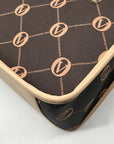Valentino Orlandi Brown Signature Faux Leather Convertible Tote