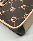 Valentino Orlandi Brown Signature Faux Leather Convertible Tote