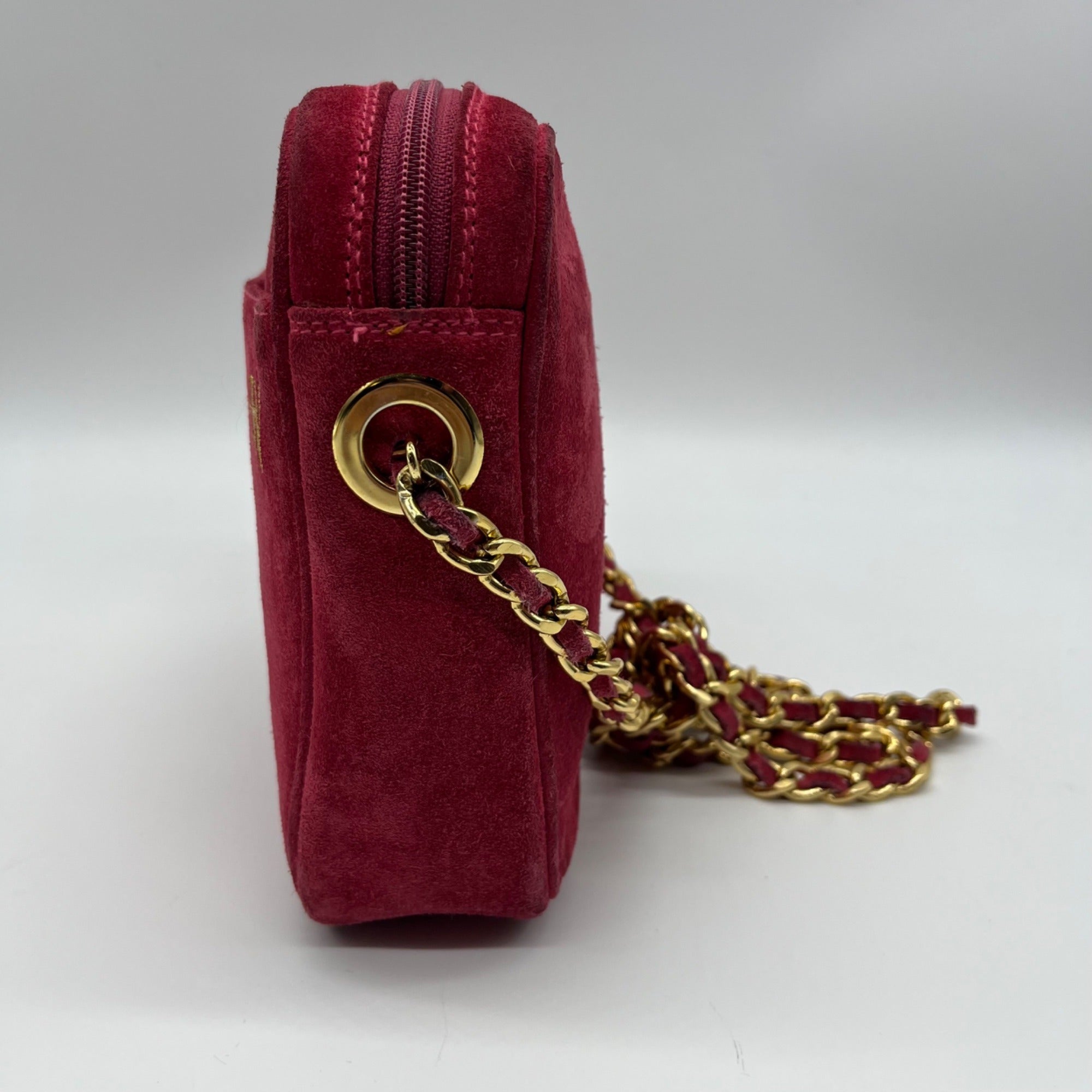 Windsmoor Pink Suede Chain Strap Crossbody