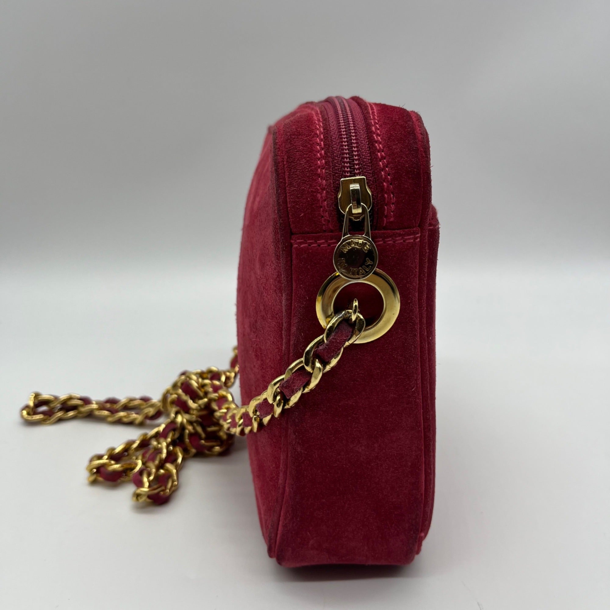 Windsmoor Pink Suede Chain Strap Crossbody