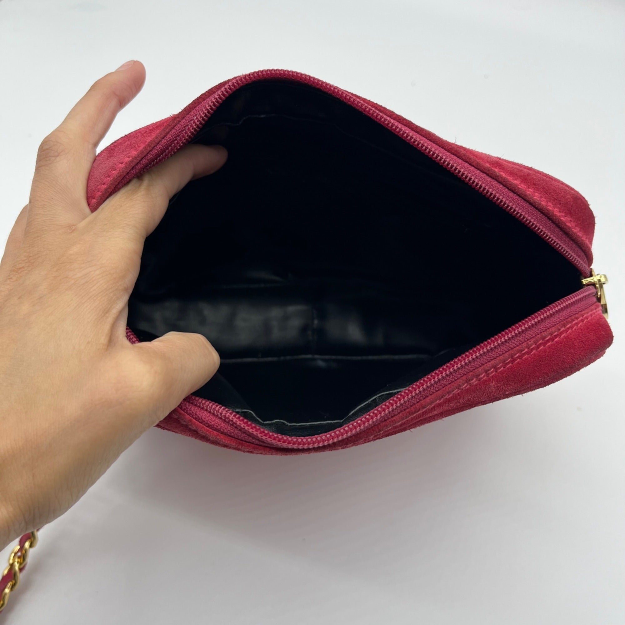 Windsmoor Pink Suede Chain Strap Crossbody