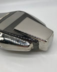 Whiting & Davis Silver Hardshell Convertible Clutch