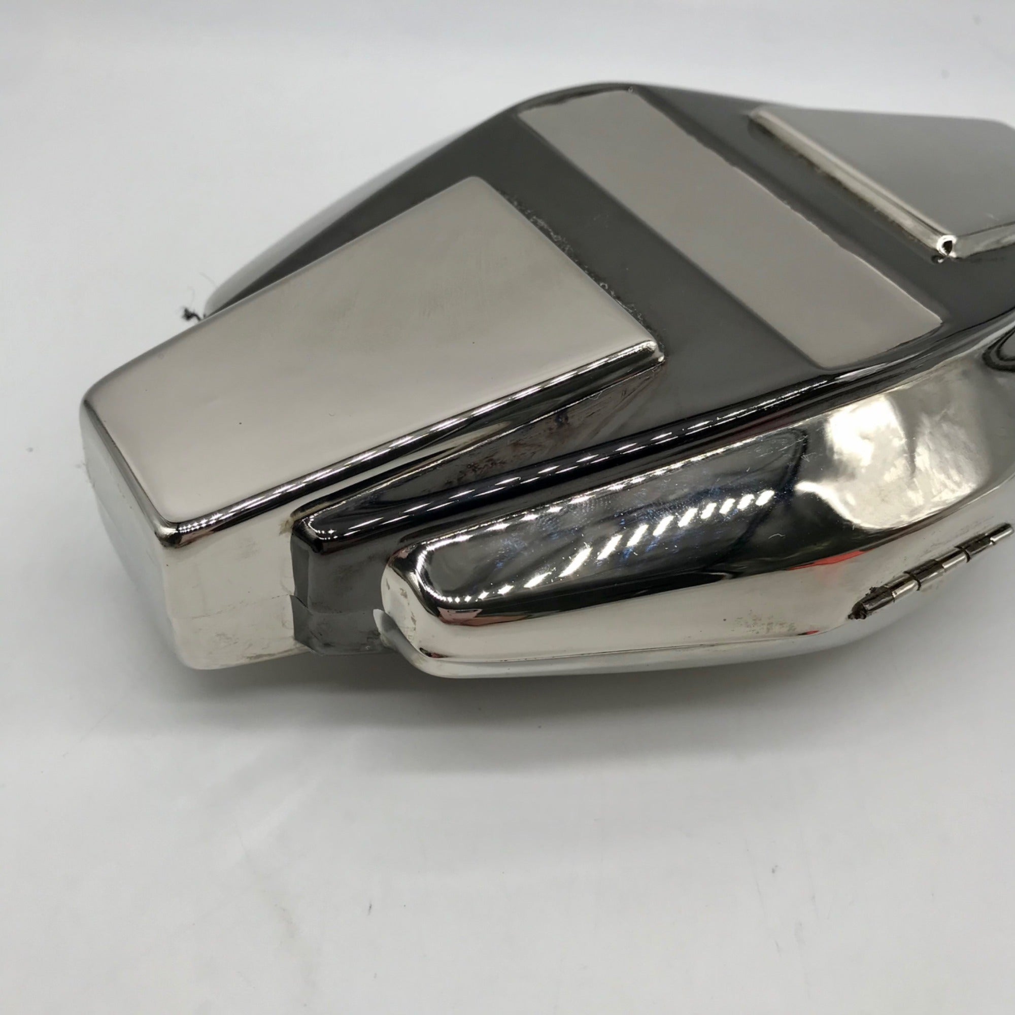 Whiting &amp; Davis Silver Hardshell Convertible Clutch
