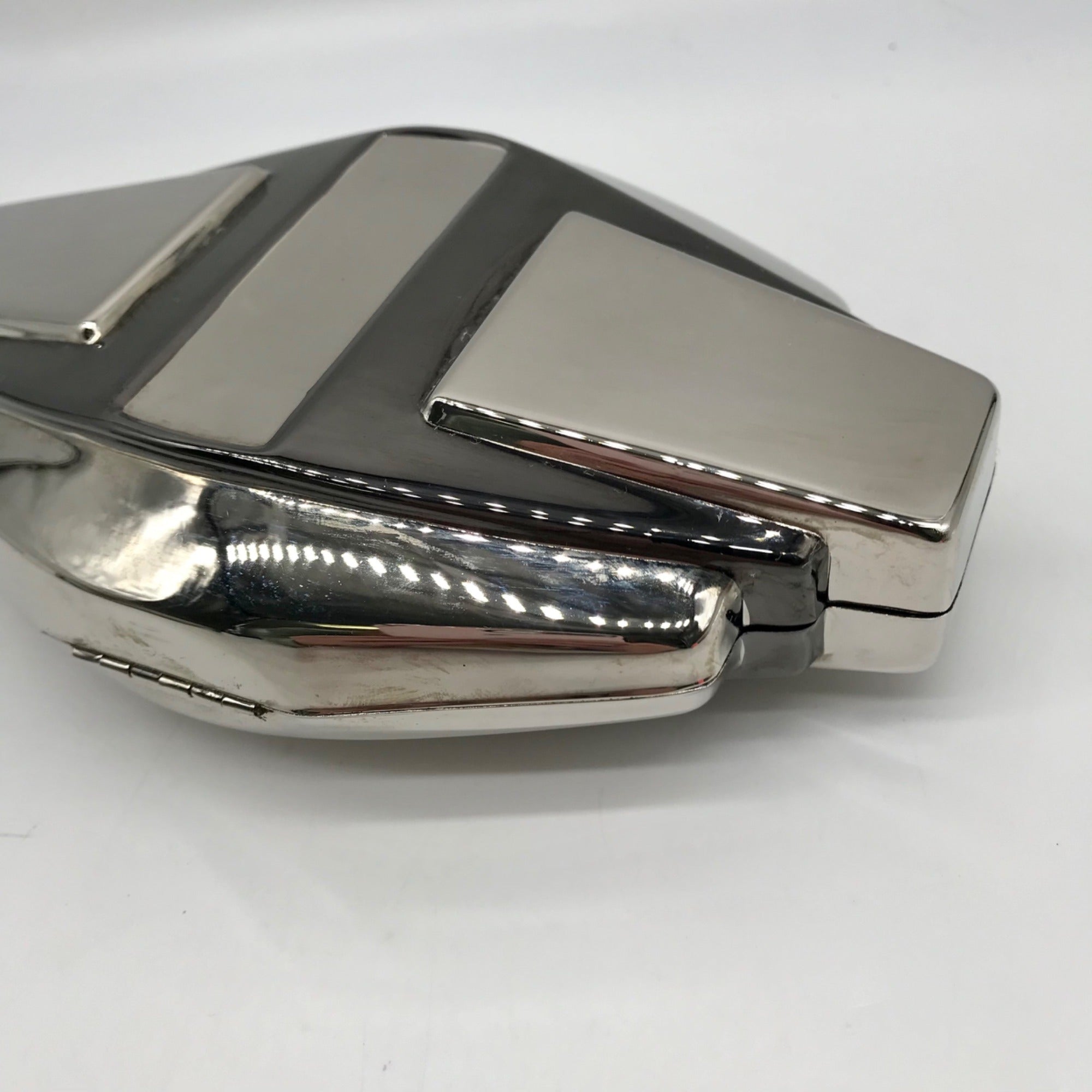 Whiting &amp; Davis Silver Hardshell Convertible Clutch