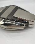 Whiting & Davis Silver Hardshell Convertible Clutch