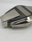 Whiting & Davis Silver Hardshell Convertible Clutch