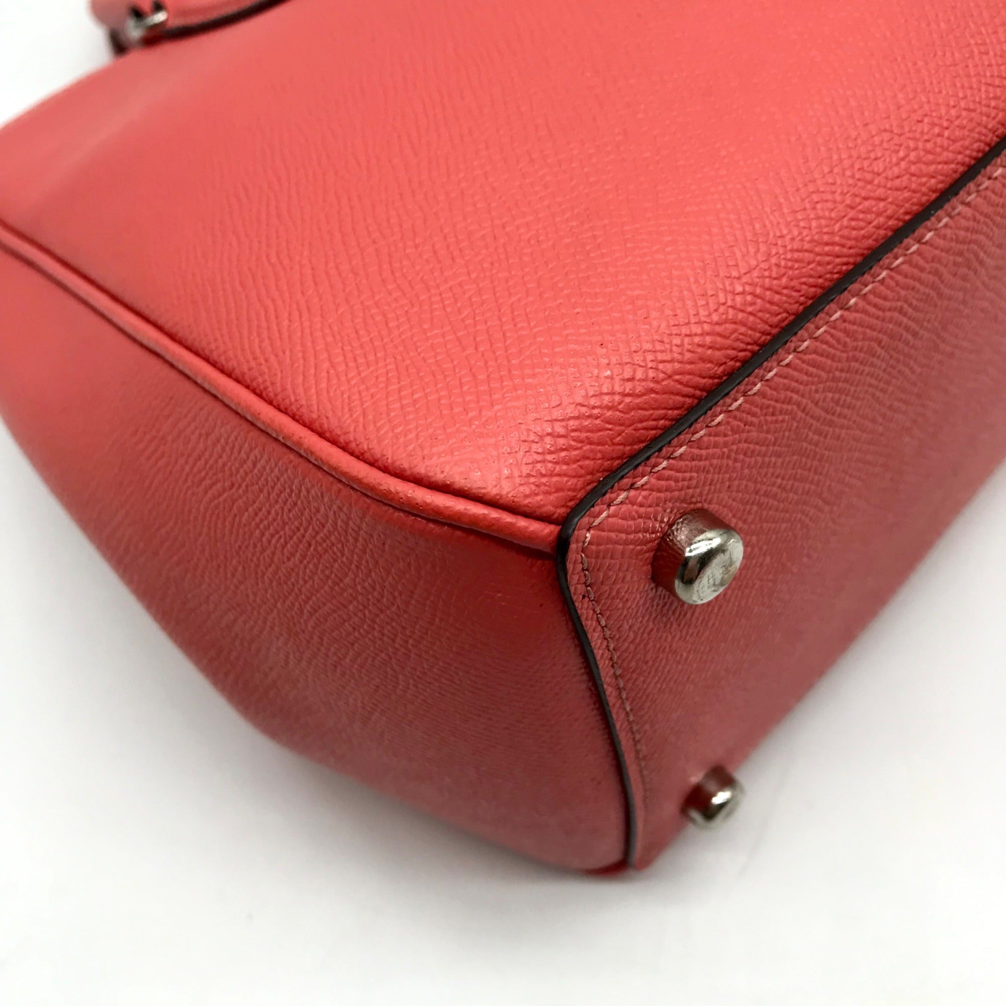 Coach Pebbled Leather Surrey Carryall Satchel Bag With Matching Wallet