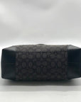 Coach Grey And Black Signature Canvas Satchel-F29958