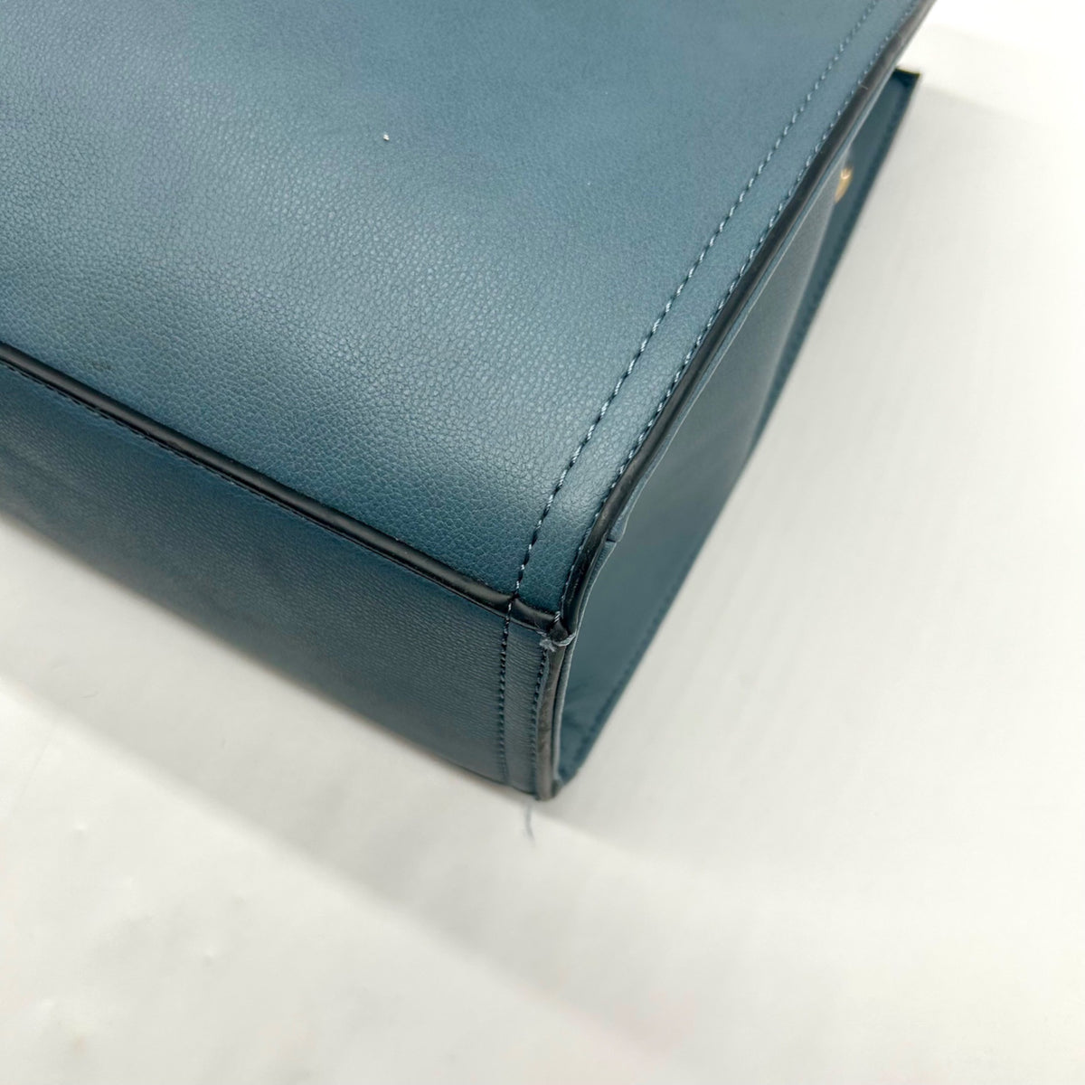 Matthew &amp; Julian Blue Faux Leather Top-Handle Satchel Bag