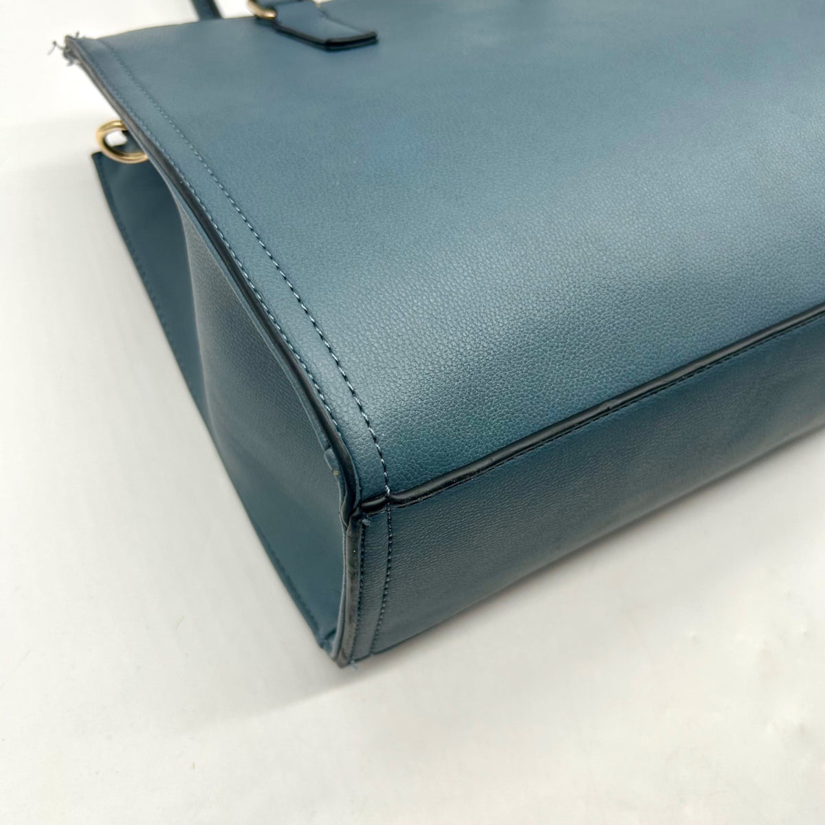 Matthew &amp; Julian Blue Faux Leather Top-Handle Satchel Bag
