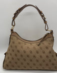 Dooney & Bourke Brown Vintage Monogram Canvas Shoulder Hobo Bag