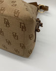 Dooney & Bourke Brown Vintage Monogram Canvas Shoulder Hobo Bag