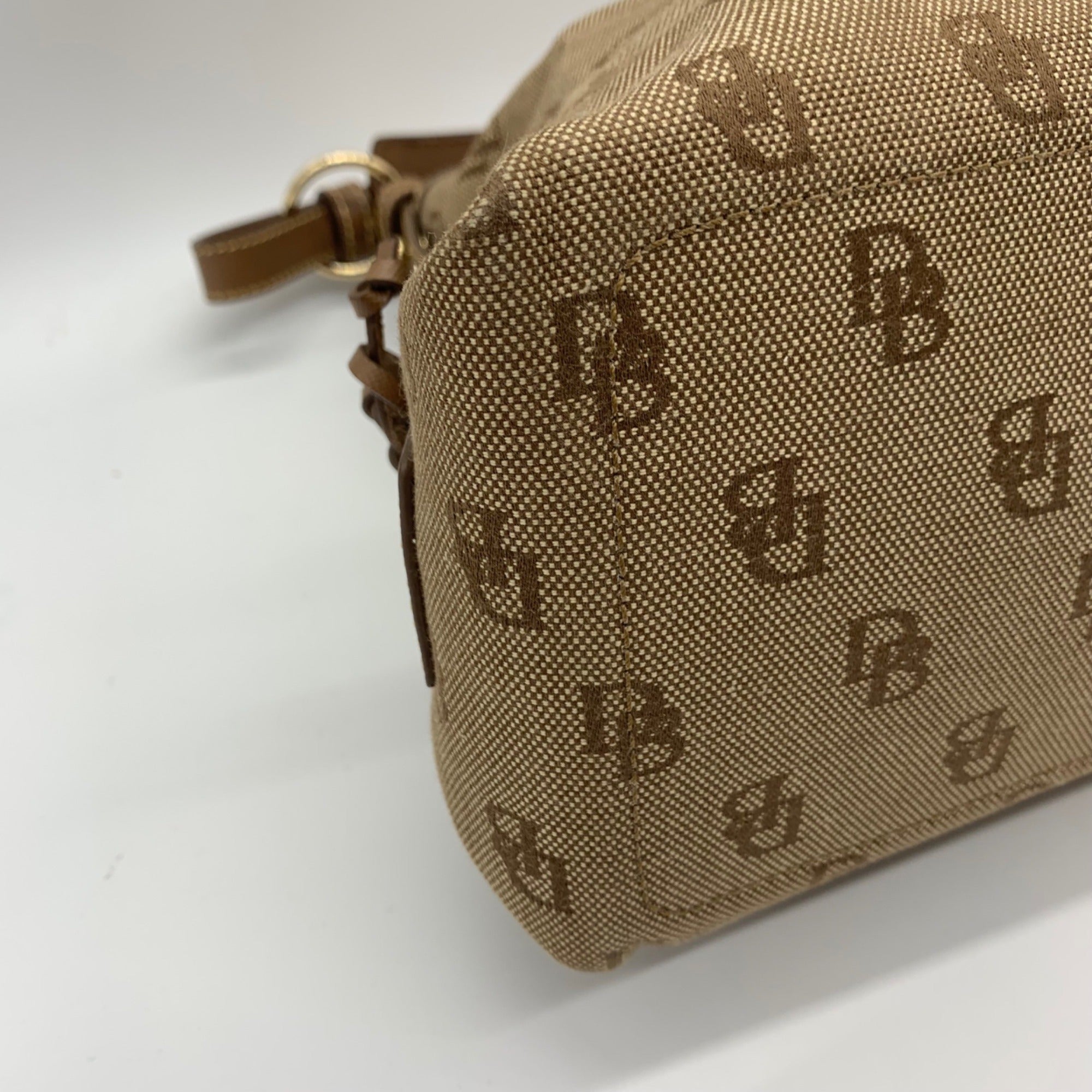 Dooney &amp; Bourke Brown Vintage Monogram Canvas Shoulder Hobo Bag