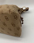 Dooney & Bourke Brown Vintage Monogram Canvas Shoulder Hobo Bag