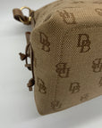 Dooney & Bourke Brown Vintage Monogram Canvas Shoulder Hobo Bag