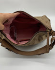 Dooney & Bourke Brown Vintage Monogram Canvas Shoulder Hobo Bag