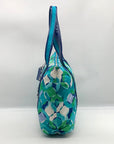 Coach Multi Color Nylon Satin Canvas Poppy Kaleidoscope Op Art Tote 14747