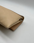 Sandra Roberts Beige Faux Leather Crossbody Bag