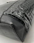 Brighton Black Patent Leather Jetson Laptop Tote Bag