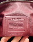 Coach Red Pebbled Leather Charlie Carryall Bag 25137