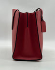 Coach Red Pebbled Leather Charlie Carryall Bag 25137