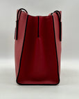 Coach Red Pebbled Leather Charlie Carryall Bag 25137