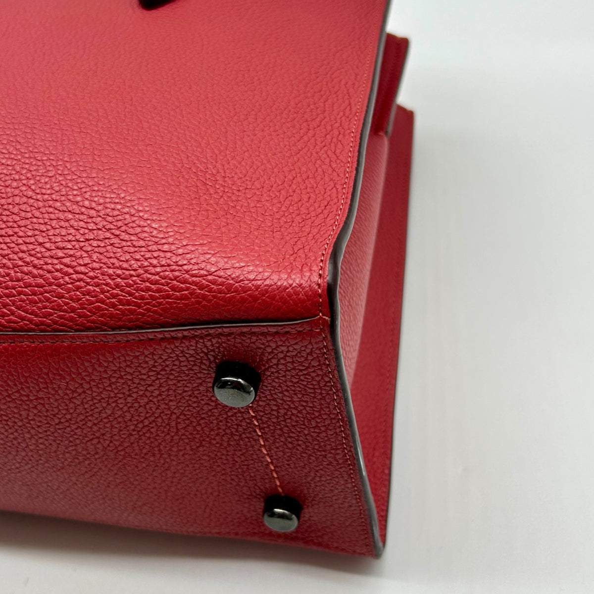 Coach Red Pebbled Leather Charlie Carryall Bag 25137