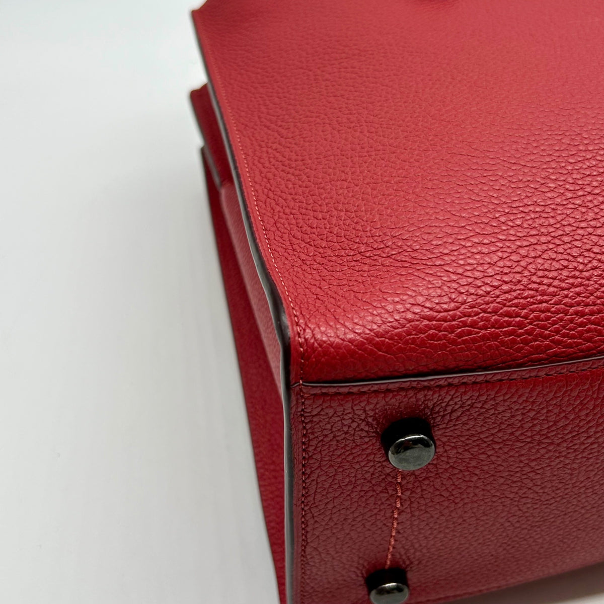Coach Red Pebbled Leather Charlie Carryall Bag 25137