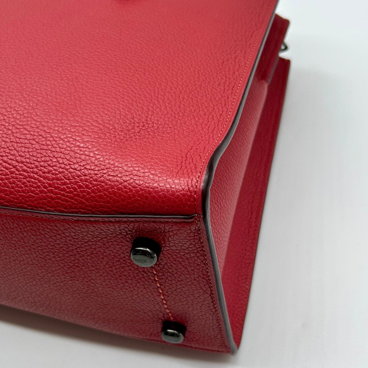 Coach Red Pebbled Leather Charlie Carryall Bag 25137
