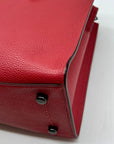 Coach Red Pebbled Leather Charlie Carryall Bag 25137