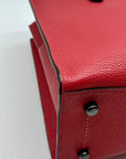 Coach Red Pebbled Leather Charlie Carryall Bag 25137