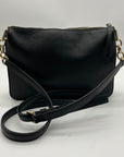 Kate Spade Black Leather Triple Gusset Crossbody Bag