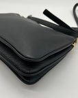 Kate Spade Black Leather Triple Gusset Crossbody Bag