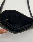 Kate Spade Black Leather Triple Gusset Crossbody Bag