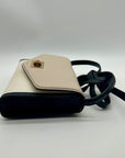 Kate Spade Cream & Black Leather Envelope Crossbody Bag