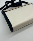 Kate Spade Cream & Black Leather Envelope Crossbody Bag