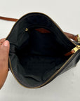 Fossil Black Fiona Striped Crossbody Bag