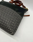 Fossil Black Fiona Striped Crossbody Bag