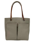 Daniella Ortiz Luz Stone Grey Pebbled Leather Shoulder Bag