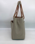 Daniella Ortiz Luz Stone Grey Pebbled Leather Shoulder Bag