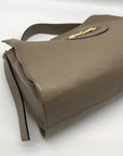 Borse In Pelle Cement Gray Pebbled Leather Tote Bag