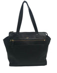 Fossil Black Leather Tessa Shopper Tote