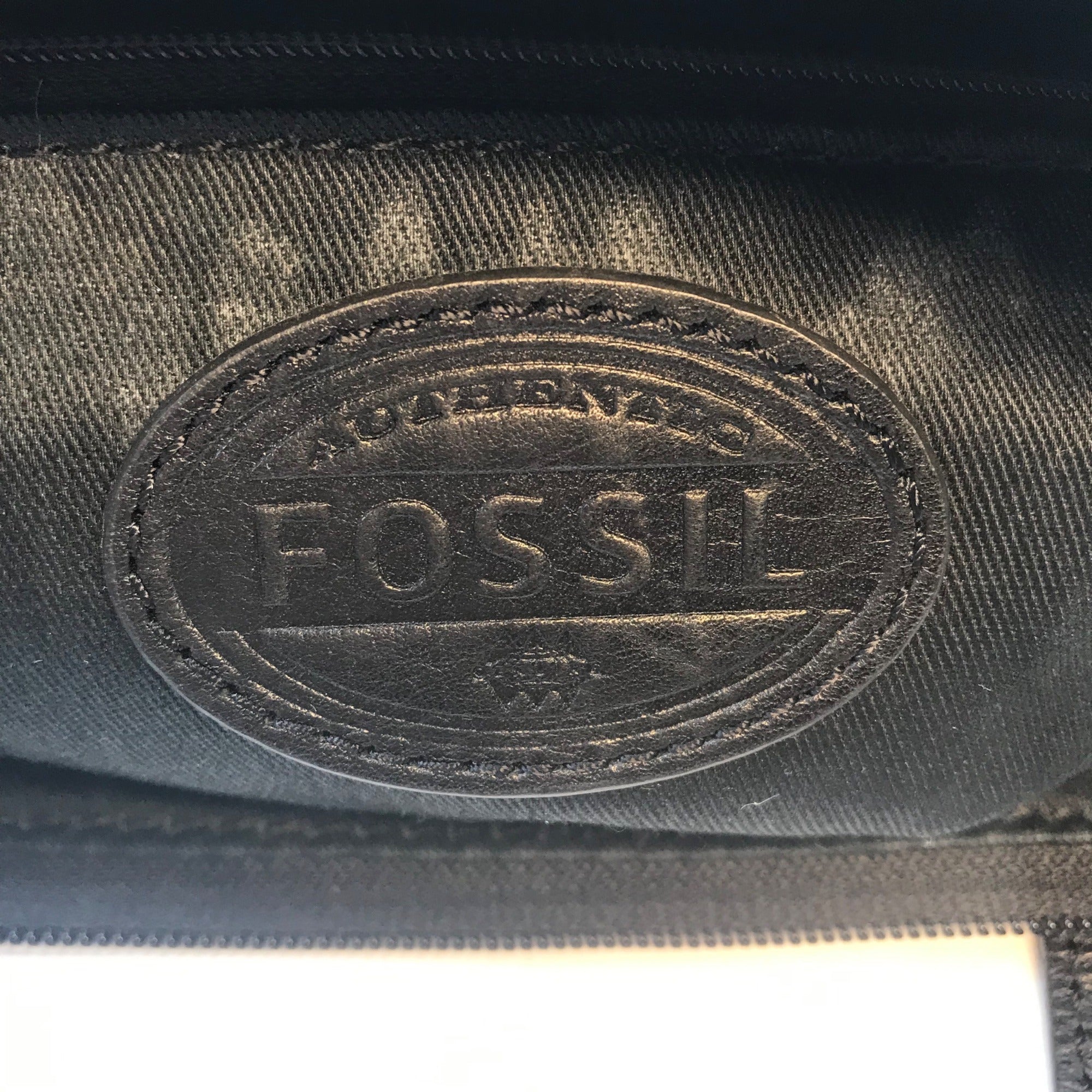 Fossil Black Leather Tessa Shopper Tote