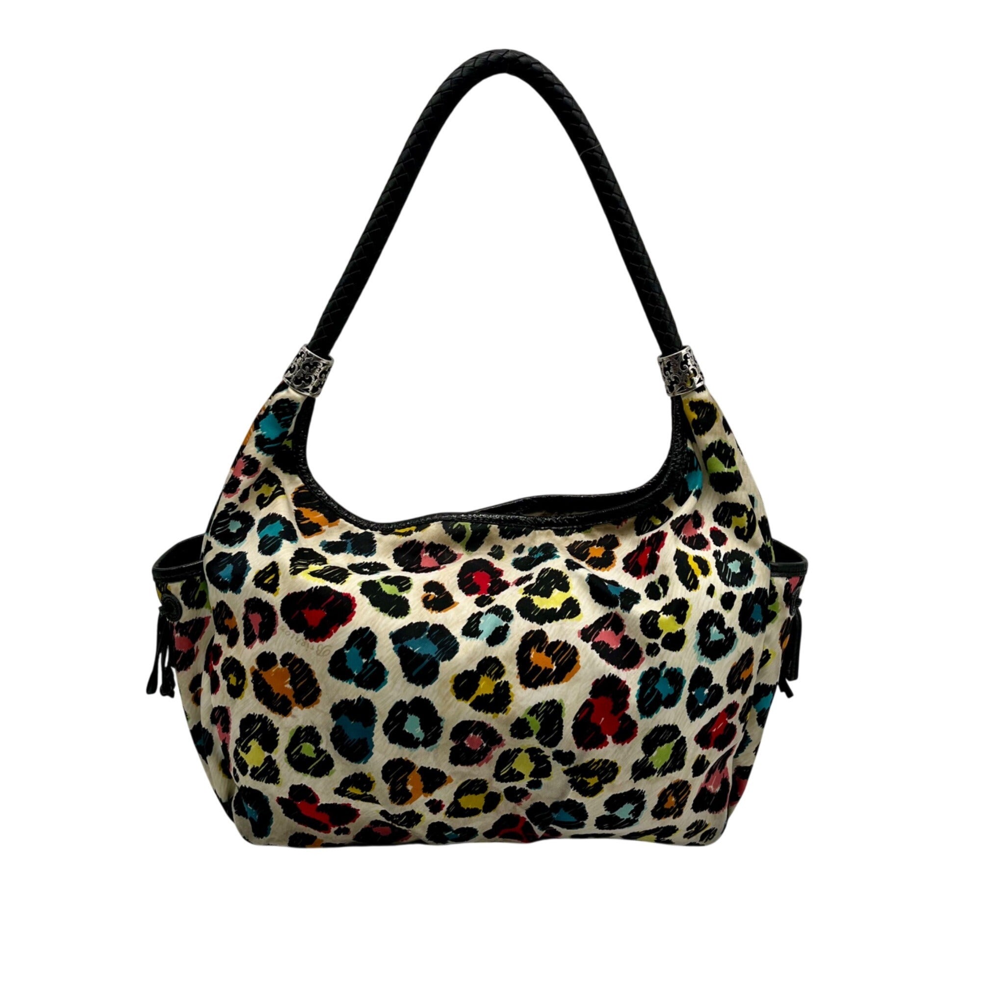 Brighton Soft Multicolor Leopard Print Fabric Shoulder Bag